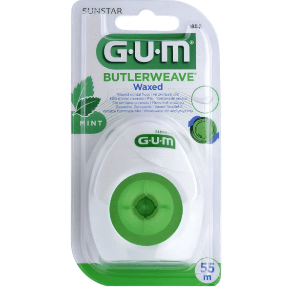 Gum Butlerweave Mentholé Ciré Fil Dentaire 55m