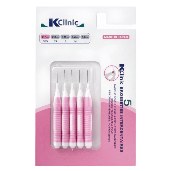 Kin Clinic Brossettes Interdentaires 0,7 mm pour Espaces Étroits 5 unités
