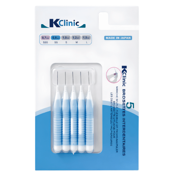 Kin Clinic Brossettes Interdentaires 0,8 mm pour Espaces Moyens 5 unités
