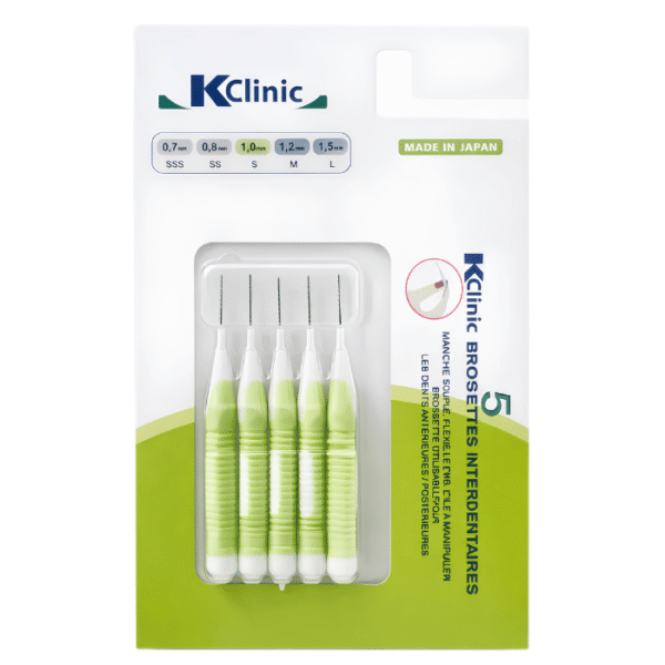 Kin Clinic Brossettes Interdentaires 1,0 mm pour Espaces Moyens à Larges 5 unités
