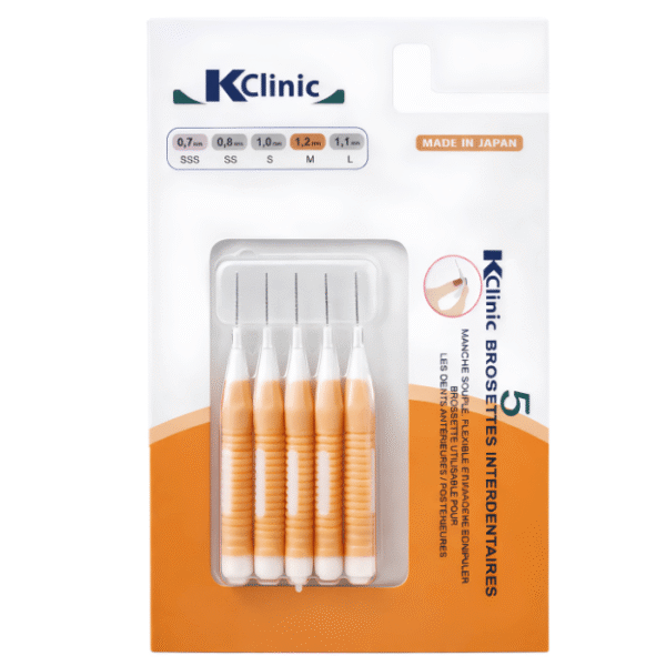 Kin Clinic Brossettes Interdentaires 1,2 mm pour Espaces Larges 5 unités