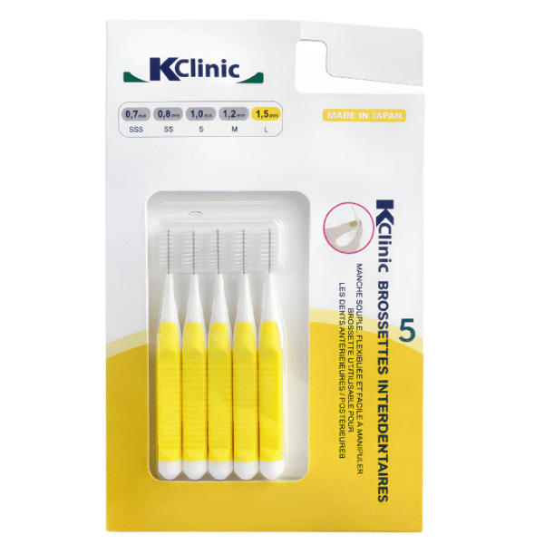 Kin Clinic Brossettes Interdentaires 1,5 mm pour Espaces Très Larges 5 unités