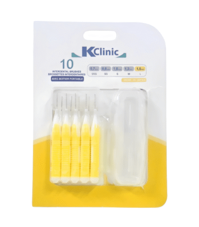 Kin Clinic Brossettes Interdentaires 1,5 mm avec Boîtier Portable 10 unités