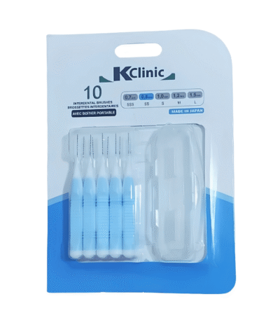 Kin Clinic Brossettes Interdentaires 0,8 mm avec Boîtier Portable 10 unités