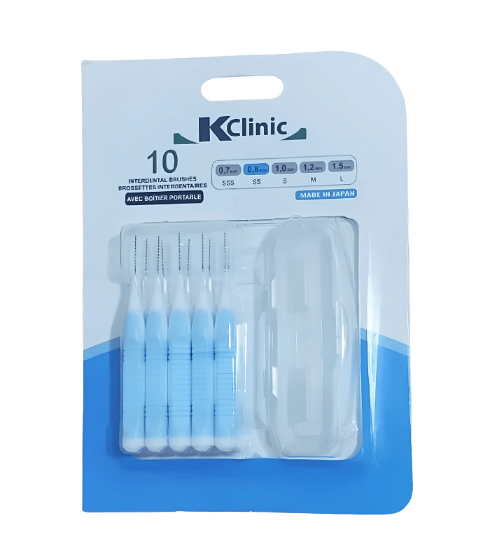 Kin Clinic Brossettes Interdentaires 0,8 mm avec Boîtier Portable 10 unités Kin Clinic Brossettes Interdentaires 0,8 mm avec Boîtier Portable 10 unités
