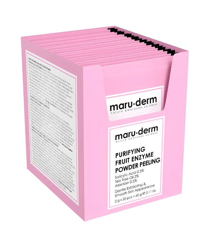 Maru.derm Peeling Purifiant en Poudre aux Enzymes de Fruits – 30 Sachets 60g