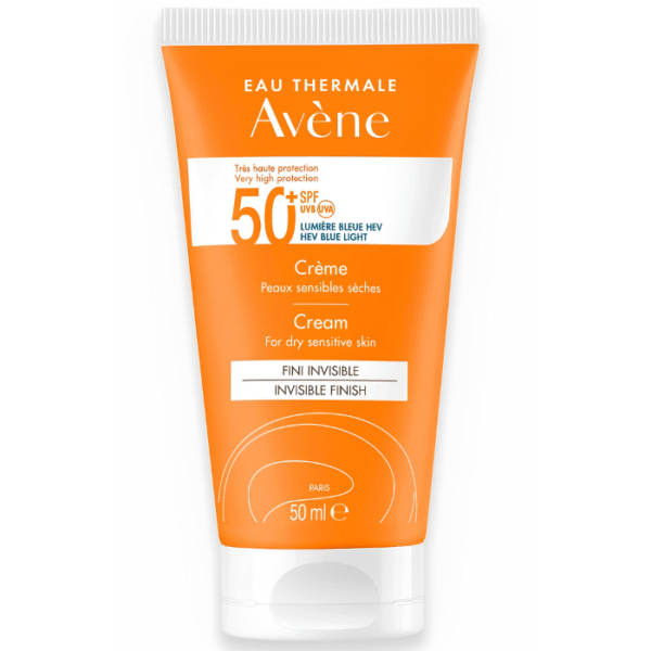 Avène Crème Solaire SPF50+ Fini Invisible Peaux Sèches et Sensibles 50ml