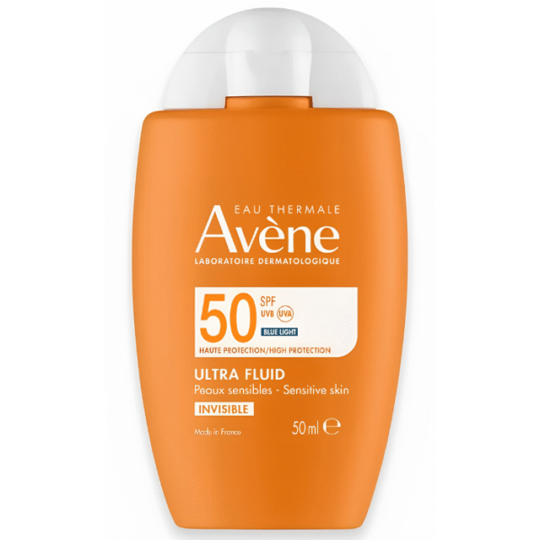 Avène Ultra-Fluide Invisible SPF50+ Protection Solaire Visage Peaux Sensibles 50ml