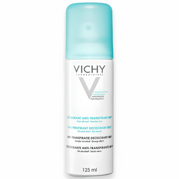 Vichy Déodorant Aérosol Anti-Transpirant 48H Toucher Sec 125ml