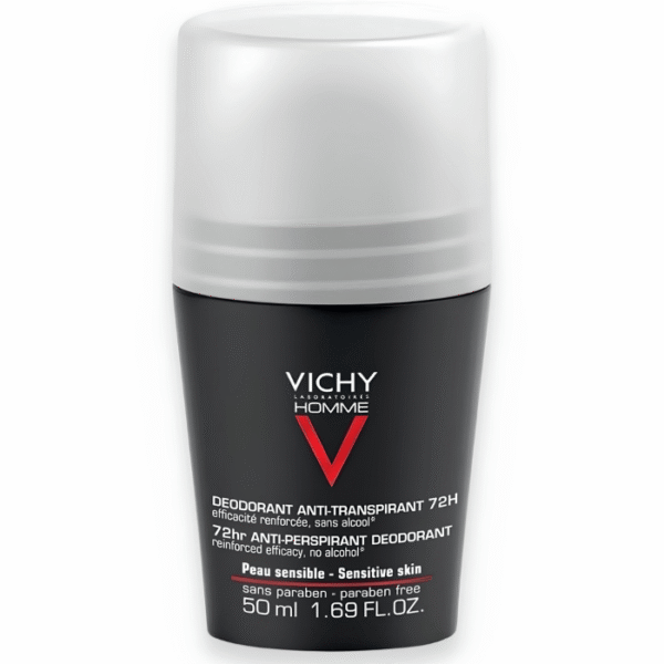 Vichy Homme Déodorant Roll-On Anti-Transpirant Contrôle Extrême 72H 50ml