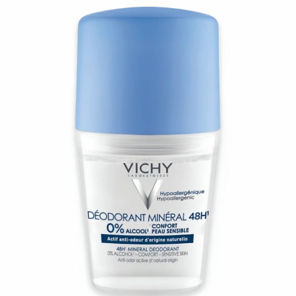 Vichy Déodorant Minéral Roll-On 48H Peaux Sensibles 50ml