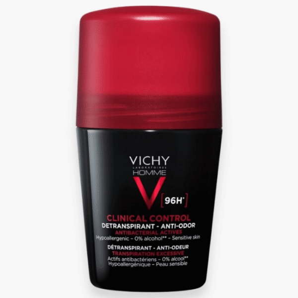 Vichy Homme Clinical Control Déodorant Roll-On Anti-Transpirant 96H 50ml