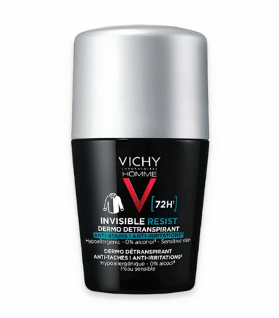 Vichy Homme Invisible Resist Déodorant Roll-On Anti-Transpirant 72H 50ml